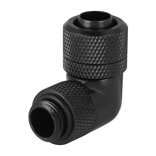 Fyearfly Elbow Water Cooling Fitting, G1/4 Thread Water Cooling Fitting Thin Tube 90 Right Angle Elbow(black)