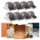 Conjunto de 8 rodízios de borracha de perfil baixo para equipamentos pequenos e móveis. 2