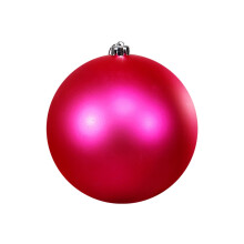 Matte balornament, onbreekbaar, van kunststof met geboorde dop en bloemvormig draadje, kerstversiering voor in de boom.
