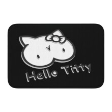 Hello Titty Υπερ-μαλακό αντιολισθητικό χαλί μπάνιου για μπάνιο, κουζίνα, υπνοδωμάτιο,