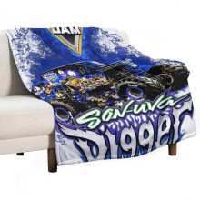 Monster Jam Kuscheldecke, fusselfrei, Flanell, bequem, für Wohnzimmer, Sofa, wärmend, für Klimaanlagen, 127 x 152 cm