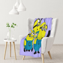 Minions-Fleecedecke, weiche, kuschelige Überwurfdecke, geeignet für Wohnzimmer, Sofa und Bett – 76 x 102 cm