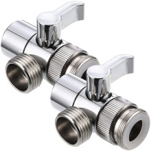 2 stuks kraanomleider, draagbare wasmachineslangadapter, bad- en wastafeladapter voor aansluiting van universele sproeier, gemaakt van zinklegering