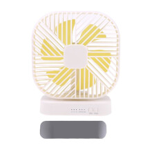 Cailmei Magnetic Usb Fan Usb Or Aa Battery Powered Desk Fan With 3 Speed Timing Function White