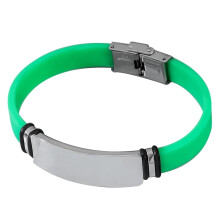 Modieuze, eenvoudige, unisex armband van metaal en siliconen, een perfect cadeau voor stellen.