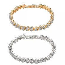 RSAMD Herzförmiges Strass-Kristall-Armband Damen Charm Infinity Armreif B.jo-Gold