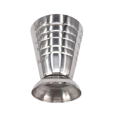 Δοχείο για κοκτέιλ από ανοξείδωτο ατσάλι 2,54oz, μεζούρα διπλής βολής με εσωτερικές