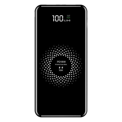 Ασύρματη τροφοδοσία Qi 900000mAh Φορητός φορτιστής με εφεδρική εξωτερική μπαταρία