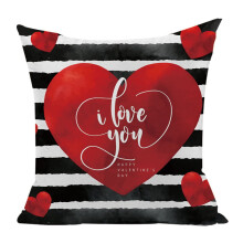 TANGNADE Valentinstag Leinen-Kissenbezug mit Aufdruck, Sofakissen, Heimdekoration, 45 x 45 cm, abnehmbare Kissenbezüge für Damen, mehrfarbig,