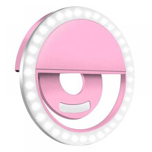 Mini lampe selfie Prettyui, 3 modes d'éclairage, rechargeable, anneau lumineux à clipser pour téléphone avec 36 LED, compatible avec iPhone,