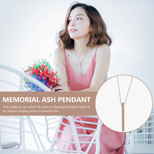 Κολιέ μενταγιόν Hekezhi από ανοξείδωτο ατσάλι Ashes για γυναίκες 2