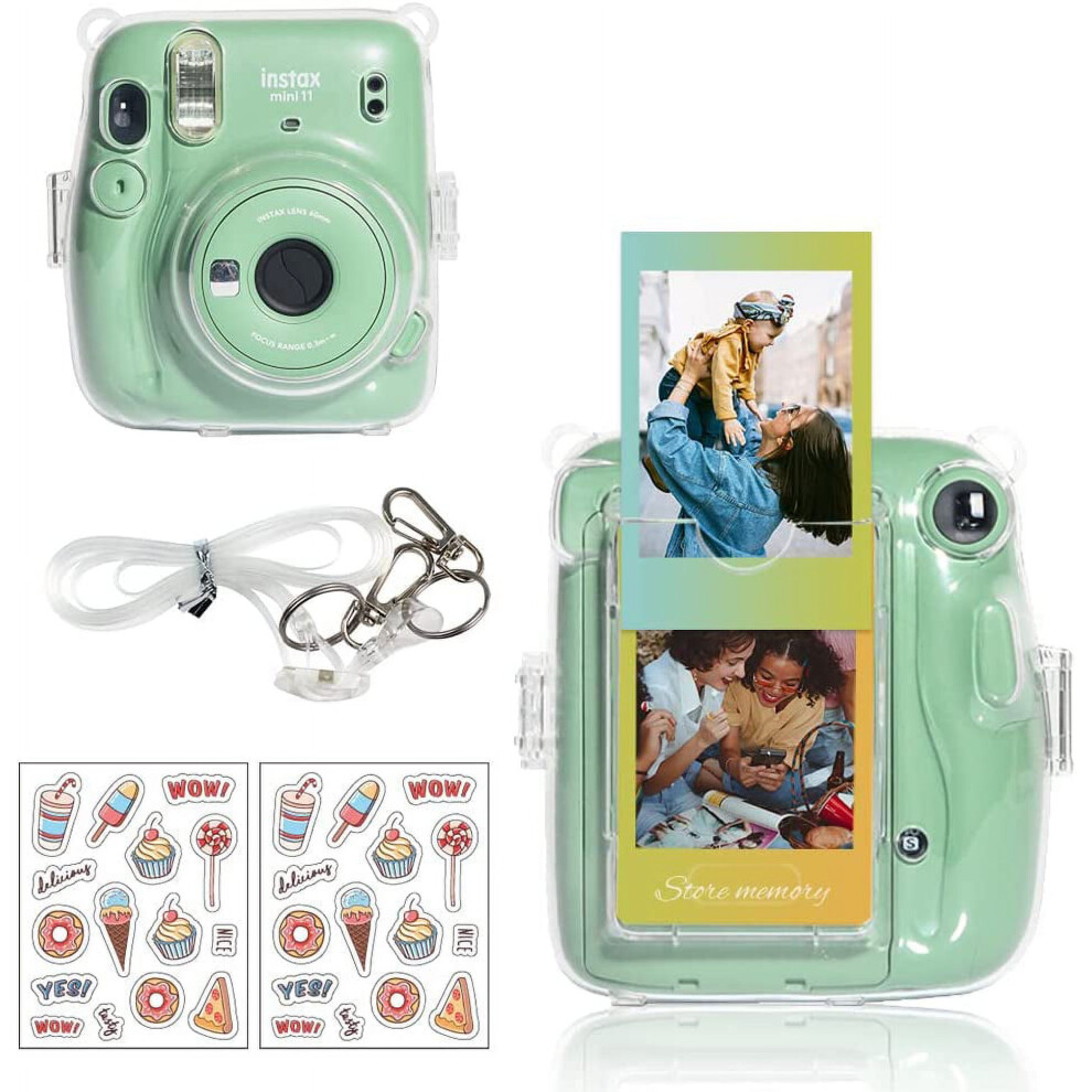 Clear Case For Fujifilm Instax Mini 11 Instant Film Camera With Upgraded Photo Pocket Holds 10 Films On Back 9395123164083