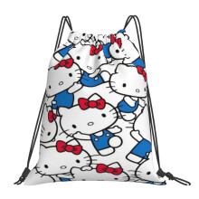 Hello Kitty trekkoordtas, waterdichte sportrugzak, gymtas, yogatas, reistas met trekkoord voor dames en heren