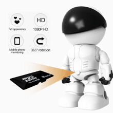 Robotkamera WIFI Minikameraer 2MP IP Indendørskamera Trådløs PTZ Monitor Lyd Video Sikkerhedsovervågning 1080P Nattesyn