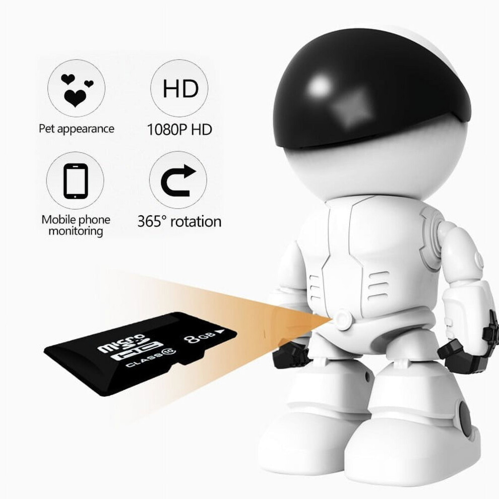 Robot Camera Wifi Mini Cameras 2Mp Ip Indoor Cam Wireless Ptz Monitor Audio Video Security Surveillance 1080P Night Vision 9395123166490