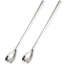 2 cucharas mezcladoras de mango largo, agitadores de café, cucharillas de té de acero inoxidable, cucharas de espresso, cucharillas de té