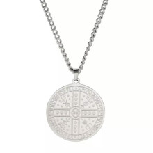 Collana con rune vichinghe RSAMD, bussola, Vegvisir, amuleto di protezione, bastoni magici nordici - colore acciaio