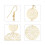 JOYFELL1Pair Hule Runde Dingle Øreringe Kvinder Blomster Runde Dråbeøreringe Hook Øreringe 3