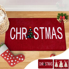 Jacenvly Fall Home Decor Christmas Imitation Red Carpet, Non-Slip Mat for Entrance, Bathroom, Living Room, Office, 15.7X23.6 Inches