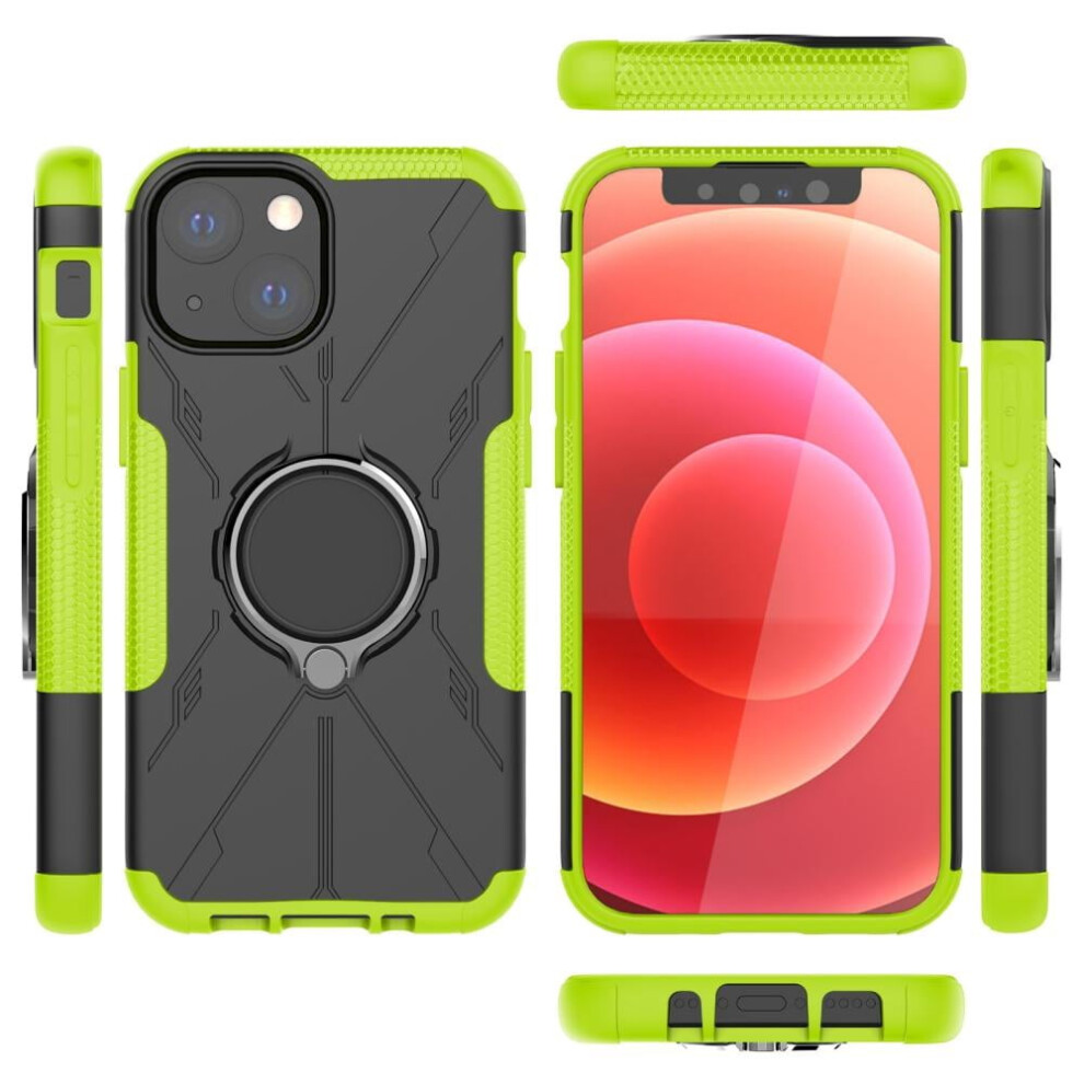 For Compatible With Iphone 13Mini Case Built-In Rotating Holder, Vertical And Horizontal Stand Case Full Body Protective Heavy Duty Shockproof 9395123286662