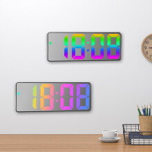 Despertador digital Viflosae com visor LED, controle de brilho, função soneca, alimentação USB/bateria (bateria não incluída) - Ideal para uso