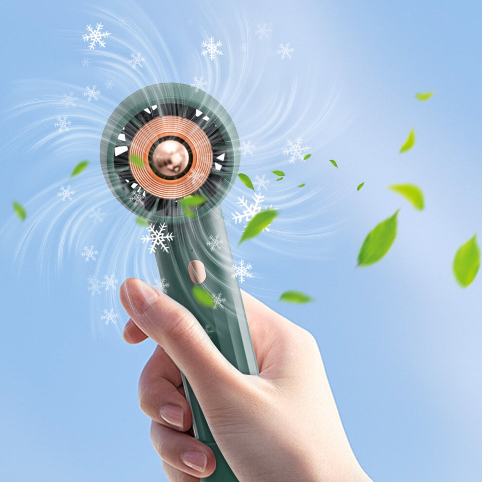 Kayannuo Home Essentials Clearance New Turbine Small Fan Usb Charging Handheld Mini Electric Fan Desktop Small Fan Gifts For Women And Men( ) Green 9395123289465