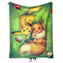 Manta de franela de Pikachu de dibujos animados, manta para aire acondicionado, manta de avión, manta para siesta, funda para adultos, niños,