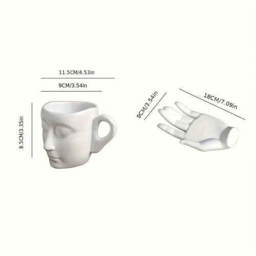 Ceramic Top Coffee Mug with Plates and Spoon