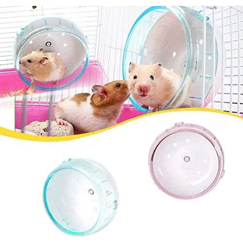Roda de Exercícios Redonda de 5,5 polegadas para Pequenos Animais de Estimação, como Porquinhos-da-Índia e Hamsters, Acessórios para Gaiola de 2