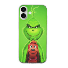 Grinch TPU-cover til iPhone16Plus – Tyndt, stødsikkert, anti-gulnende, transparent design med trådløs opladningskompatibilitet