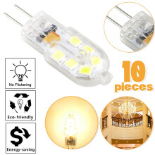 CNKOO G4LED-pære 2W (10-20W halogenækvivalent) T3AC/DC12V6000K dagslys, varm hvid, 5-pak, kompatibel med udendørs lyskilde til landskab