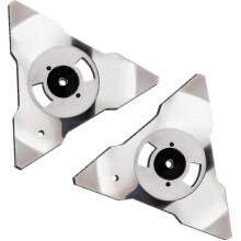 2er-Pack Ersatzmesser aus Edelstahl. Kompatibel mit Robomow Mährobotern der Modelle RS, TS, MS, RC, TC und MC.