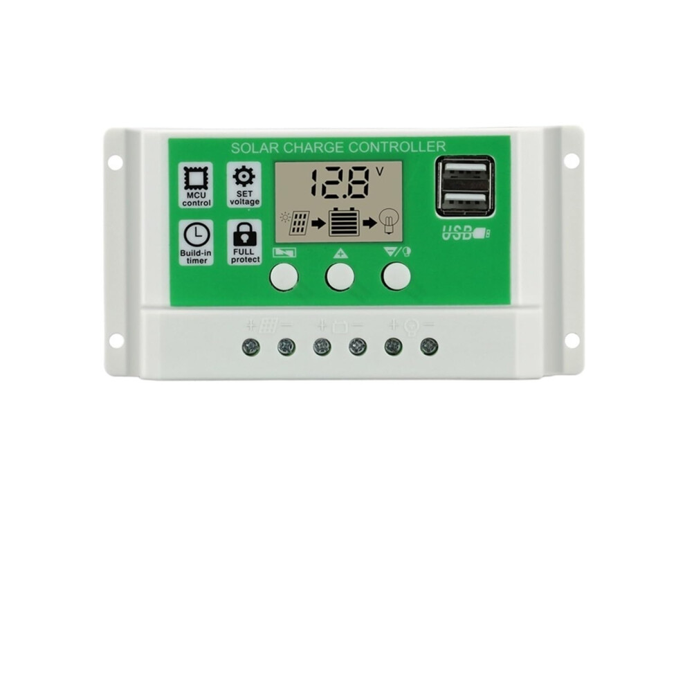 Pwm Solar Charge Controller 10A 12V 24V Dual Usb For Lithium And Lead Acid Battery 9164114611635