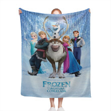 Sarjakuva Frozen-tytön peitto Superpehmeä, kodikas ja lämmin peitto, sohva, vuodesohva, olohuone, kevyt pehmoinen peitto-30*40