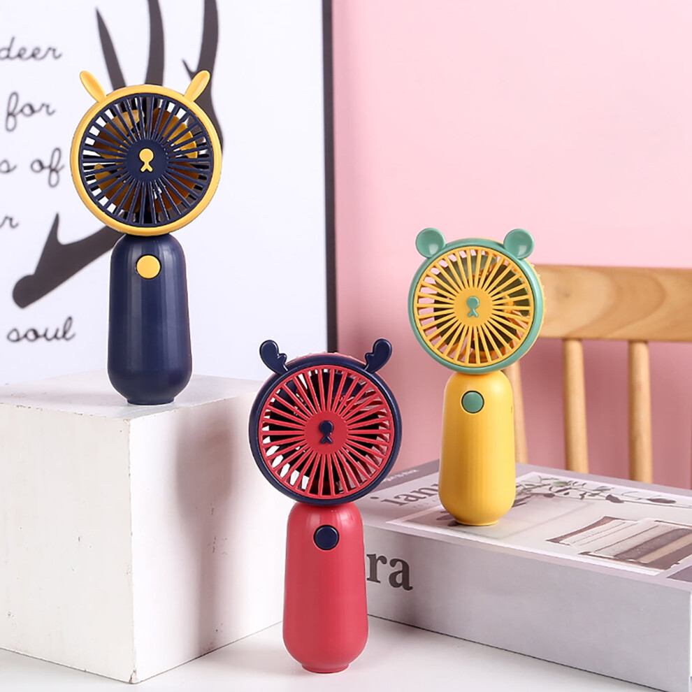 Hesroicy Mini Fan Powerful Cool Rechargeable Summer Adorable Cartoon Animal Shape Pocket Handheld Cooling Fan For Dorm 9395123395753