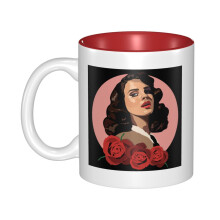 Lana Del Rey Large Coffee Mug With Handle Tea Cup Novelty Coffee Cup For Men Women Home And Office Work Red