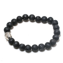 Handgefertigte, verstellbare Manschette aus natürlichem schwarzem Onyx-Edelstein