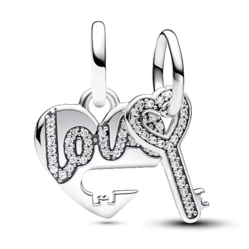 Σκουλαρίκια μενταγιόν Lucky Fourleaf Clover Love Feather από ασήμι 100% 925, γυναικείο βραχιόλι, DIY 1