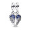 Σκουλαρίκια μενταγιόν Lucky Fourleaf Clover Love Feather από ασήμι 100% 925, γυναικείο βραχιόλι, DIY 3