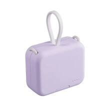 Cargador portátil Power Bank de 5000 mAh - Carga rápida USB C, la parte posterior del bolso viene con un Power Bank y un teléfono integrados.