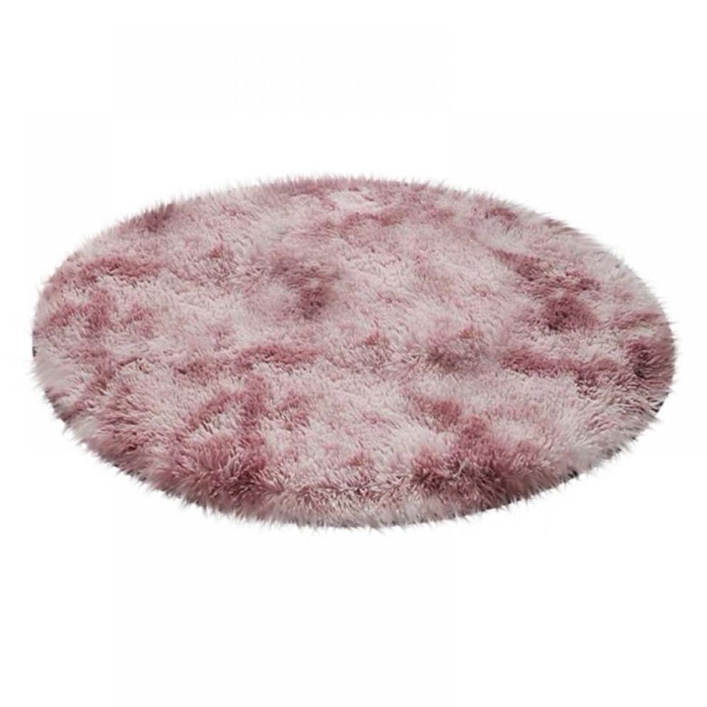 Patgoal Round Area Rug Princess Decor for Girls Room Rugs for Bedroom Fluffy Colorful Shag Rug Plush Carpet Rainbow Nursery Decor