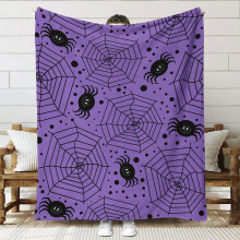 RnemiTe-amo Halloween på udsalg! Halloween græskarmønster tæppe, moderne flannelette varmt tæppe til soveværelse