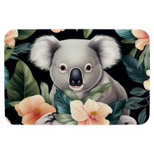 20 x 31 Zoll große Badematte mit Koala-Blumenmuster aus Memory-Schaum, maschinenwaschbar, rutschfest, schnelltrocknend, weich und super saugfähig.