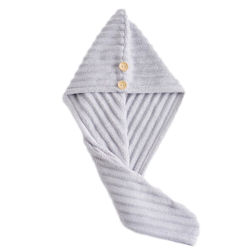 Πετσέτα μαλλιών μικροϊνών Turban, Πετσέτα με κουμπιά που στεγνώνει γρήγορα για