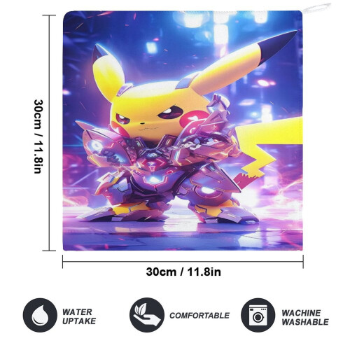 Πετσέτες Pikachu για το μπάνιο, Βαμβακερές πετσέτες προσώπου μαλακές απορροφητικές 1