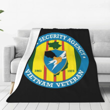 Superblødt og hyggeligt fleece-tæppe, let plys-tæppe til sofa, seng - kompatibel med det amerikanske hærs sikkerhedsagentur
