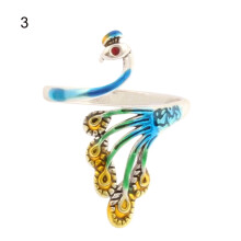 Inel de croșetat cu buclă de păun, design reglabil, degetar, consumabile de tricotat pentru uz casnic