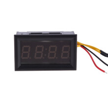 jixopn 4 Digit 0.4inch Red LED Digital Electronic Clock for Car Motorcycle Motor