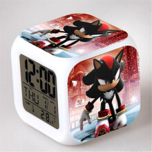 Sonic Kids Elektrisk Digital LED Färgglad Färgväxlande Väckarklocka Födelsedagspresent DB C