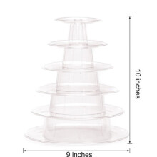 Présentoir à macarons rond à 6 étages Zriyin, idéal pour les fêtes, mariages et anniversaires. Parfait pour les fêtes et les anniversaires.